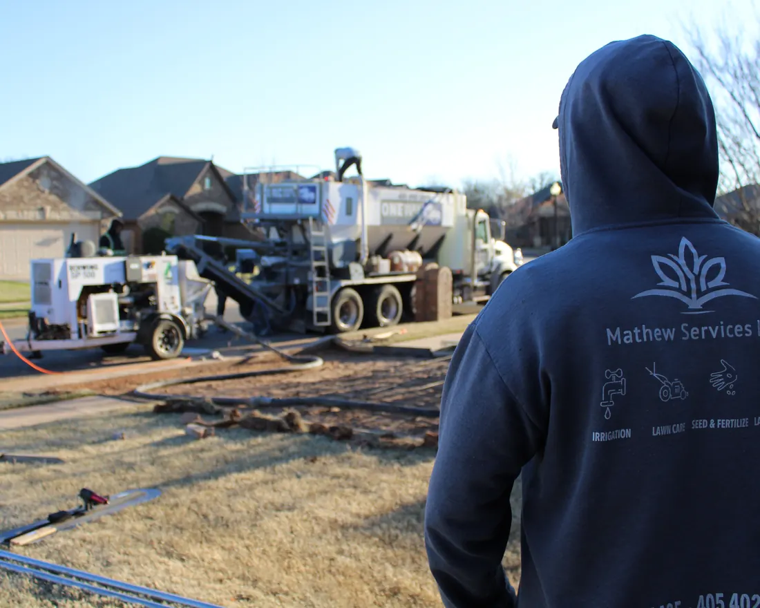 Mathew Services crew on a concrete job in Oklahoma City
